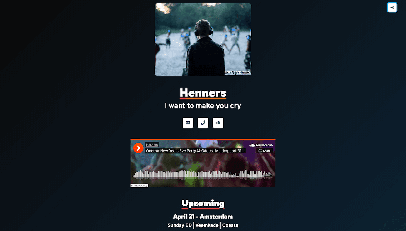 DJ Henners project screenshot