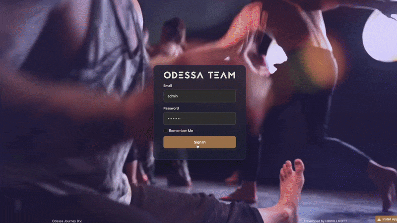 Odessa Team Management App project screenshot